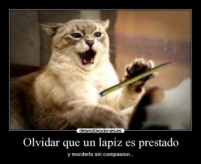 Olvidar que un lapiz es prestado -