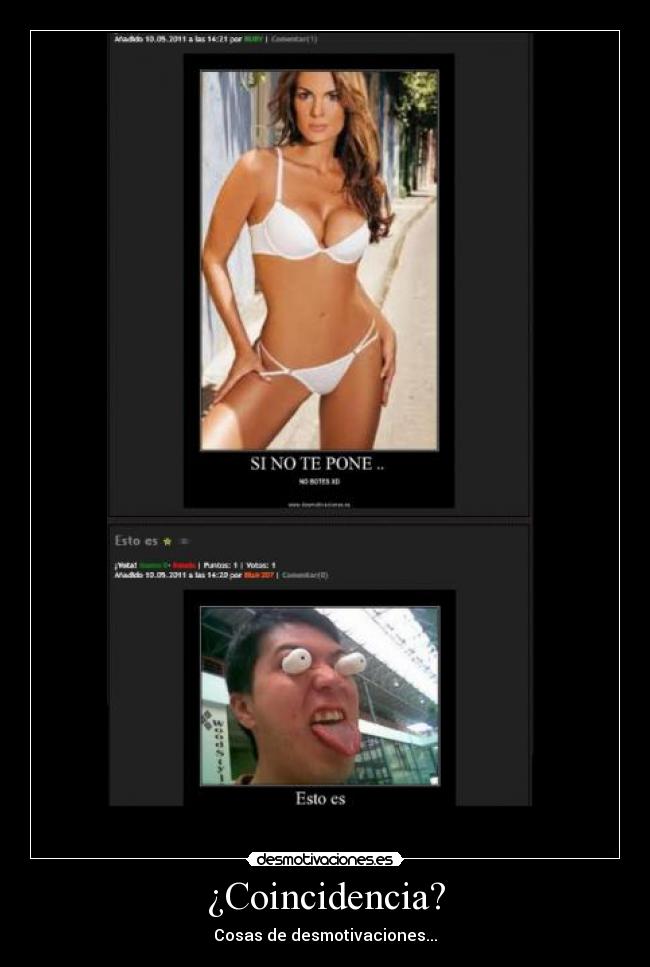¿Coincidencia? - Cosas de desmotivaciones...
