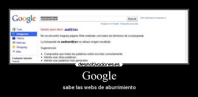 Google - sabe las webs de aburrimiento