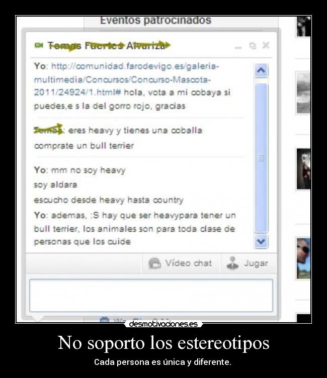 No soporto los estereotipos - Cada persona es única y diferente.