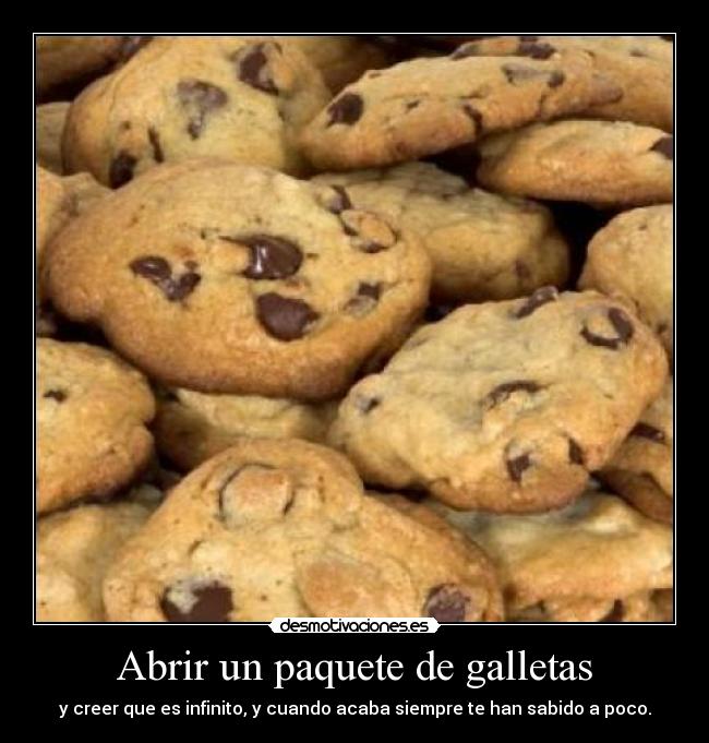 Abrir un paquete de galletas -