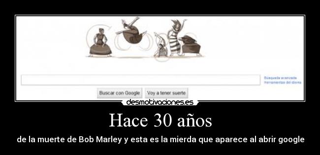 Hace 30 años - de la muerte de Bob Marley y esta es la mierda que aparece al abrir google
