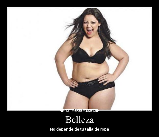 carteles belleza gorda mujer desmotivaciones