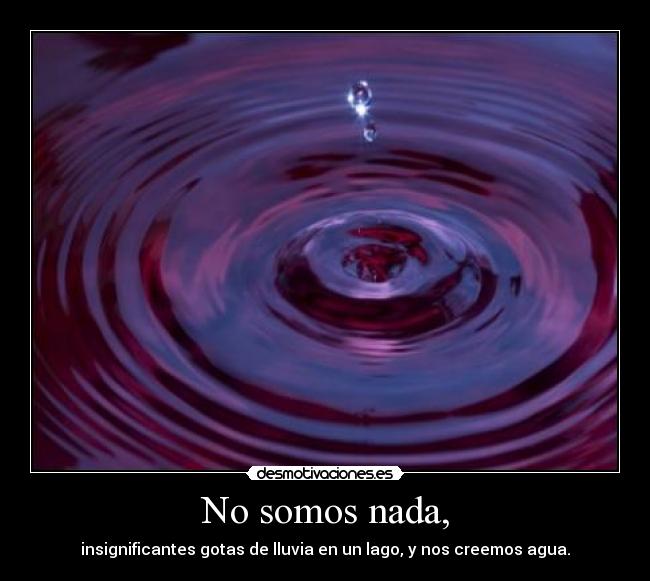 No somos nada, - 