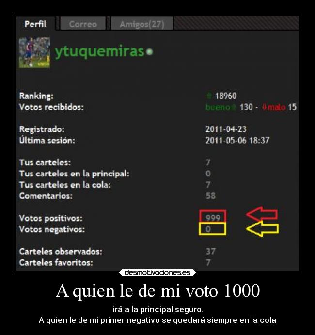 A quien le de mi voto 1000 - 