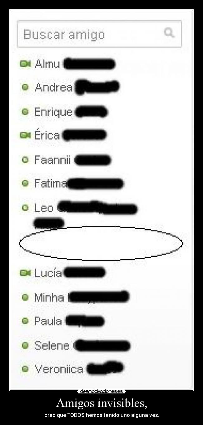 Amigos invisibles, - creo que TODOS hemos tenido uno alguna vez.