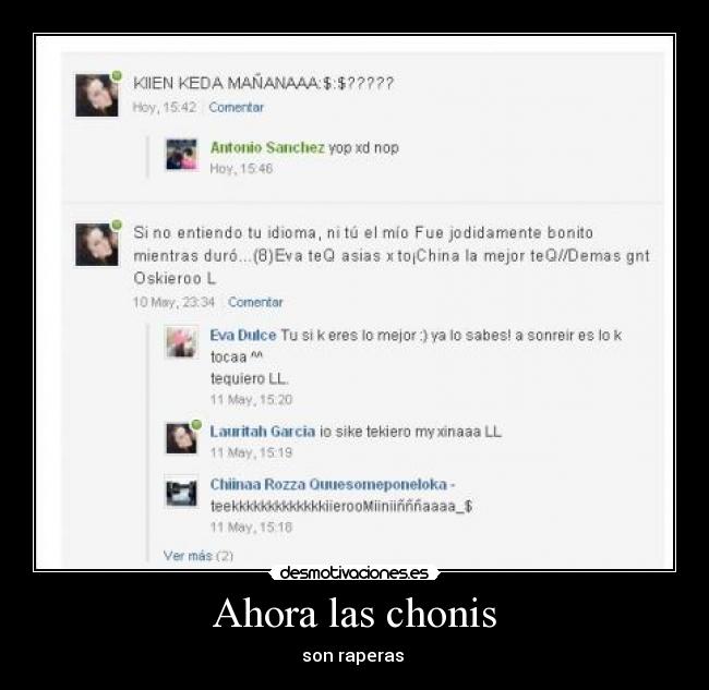 Ahora las chonis -
