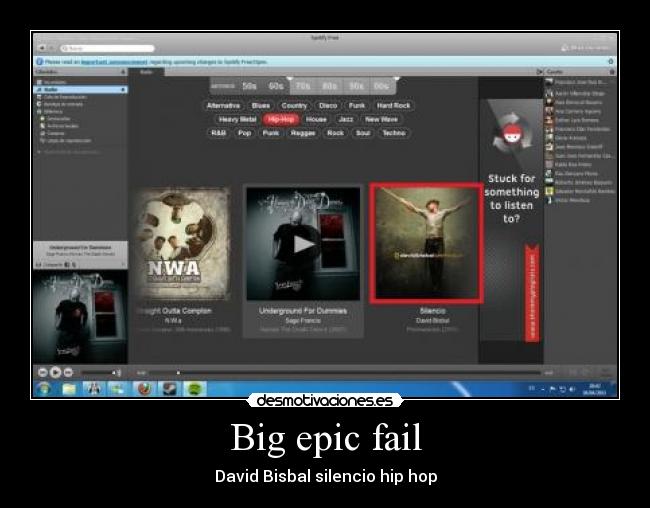 Big epic fail - David Bisbal silencio hip hop