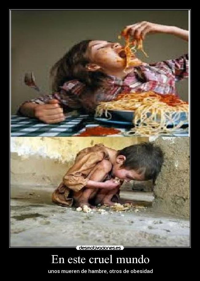 En este cruel mundo - unos mueren de hambre, otros de obesidad