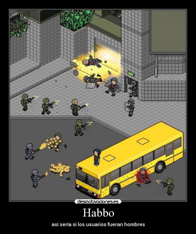 Habbo - así sería si los usuarios fueran hombres
