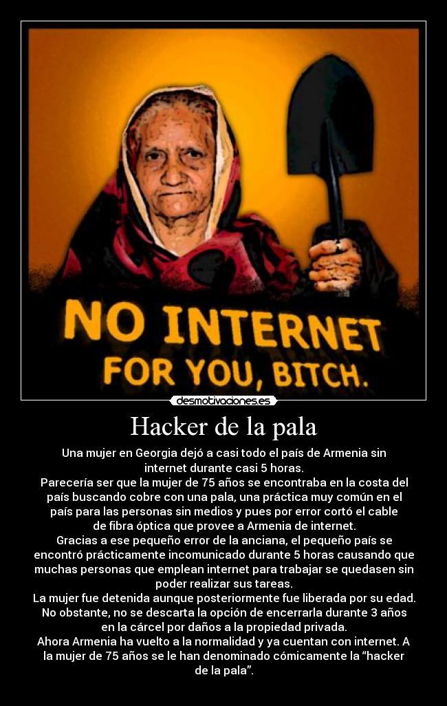 carteles hacker pala desmotivaciones