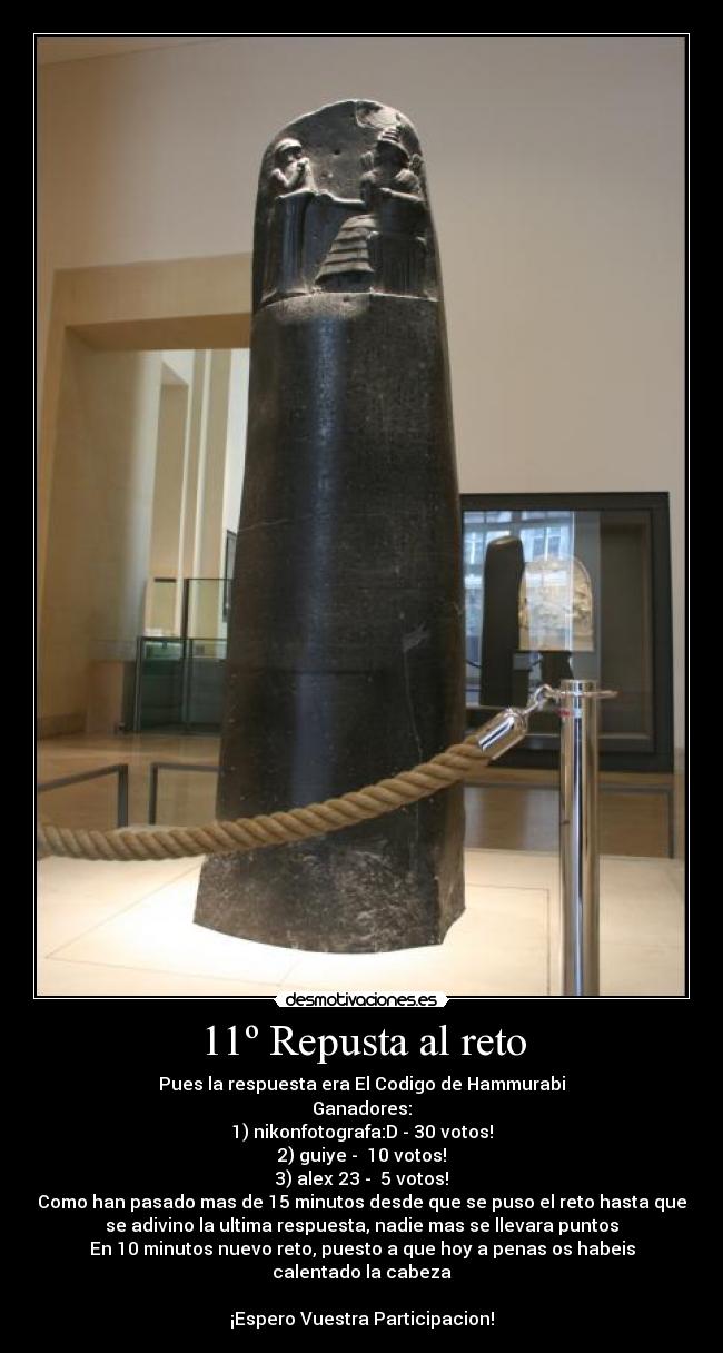 11º Repusta al reto - 