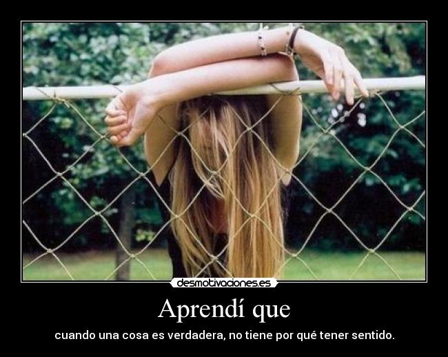 Aprendí que -
