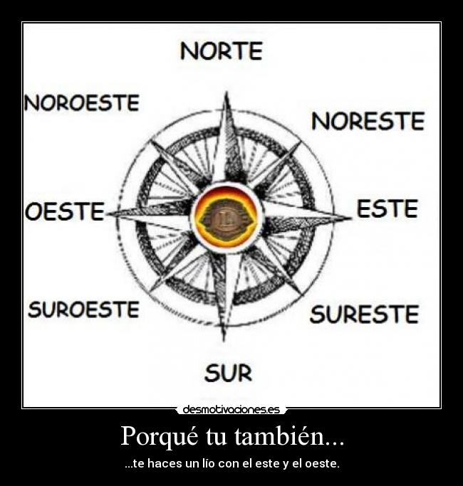 Porqué tu también... - ...te haces un lío con el este y el oeste.