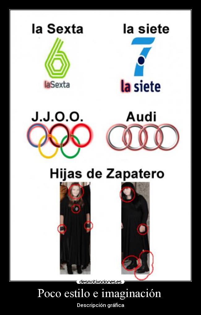 Poco estilo e imaginación -