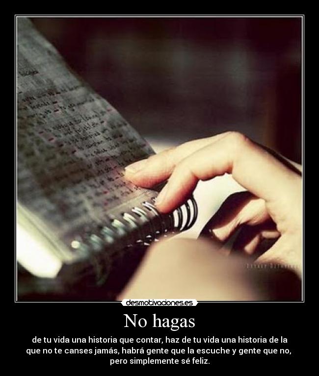 No hagas -