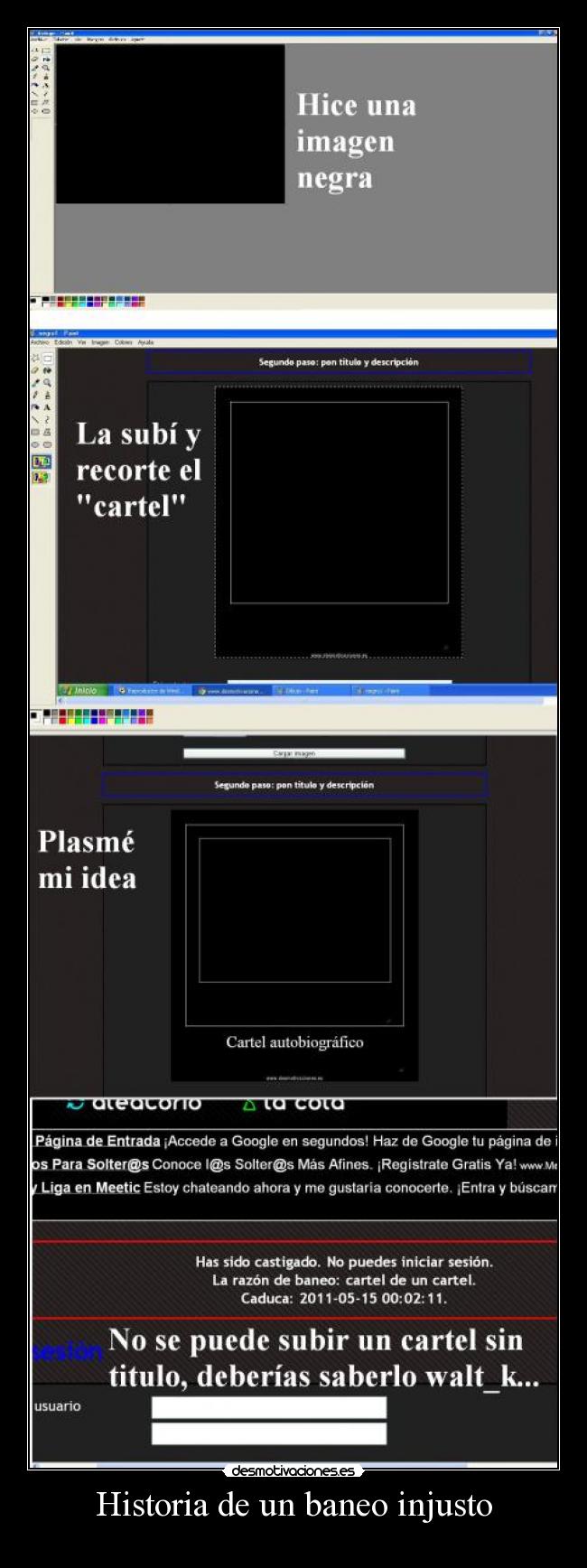 Historia de un baneo injusto - 