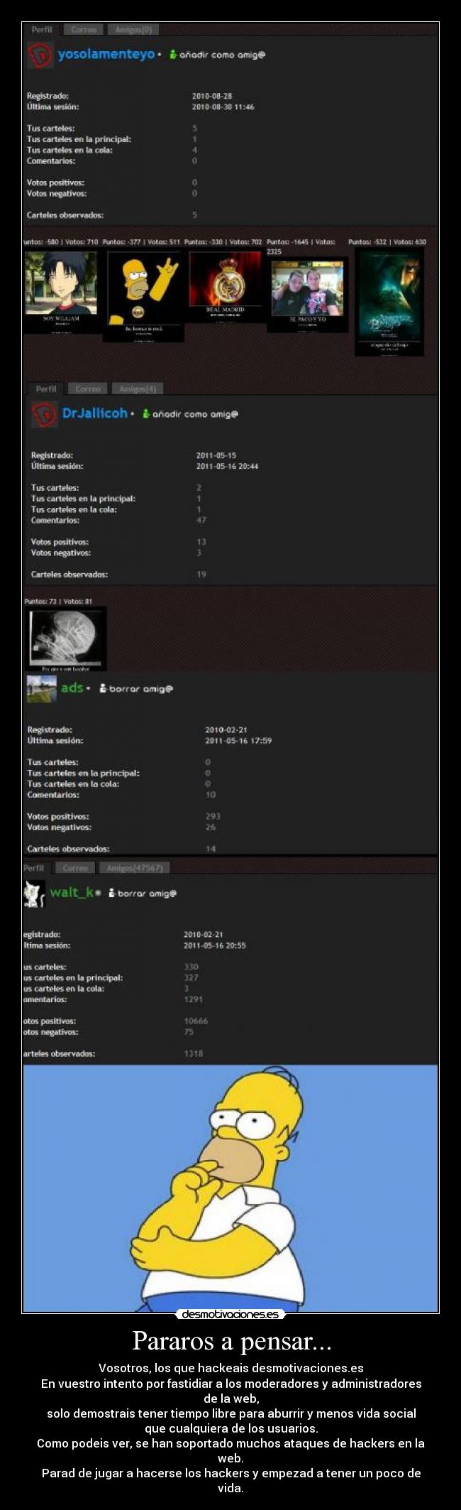 Pararos a pensar... -