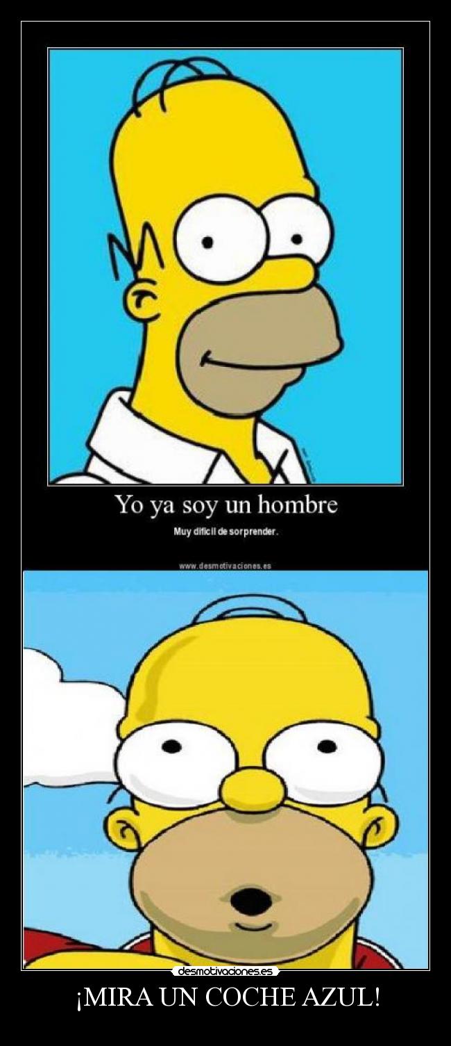 ¡MIRA UN COCHE AZUL! - 