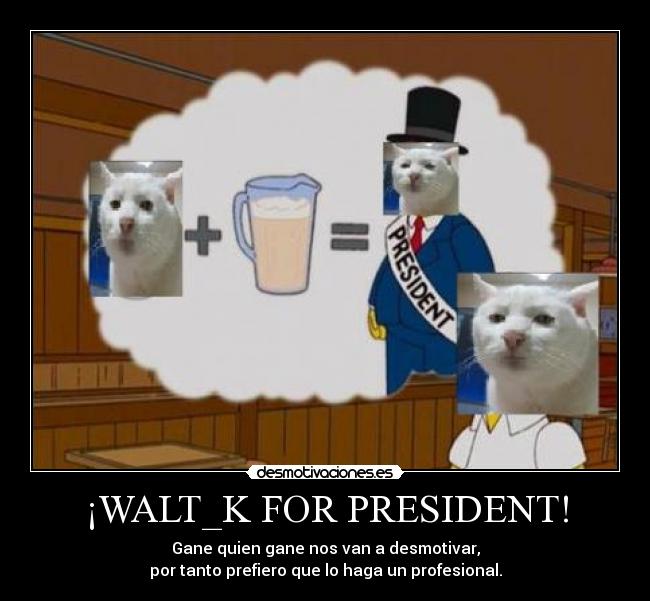 ¡WALT_K FOR PRESIDENT! - 