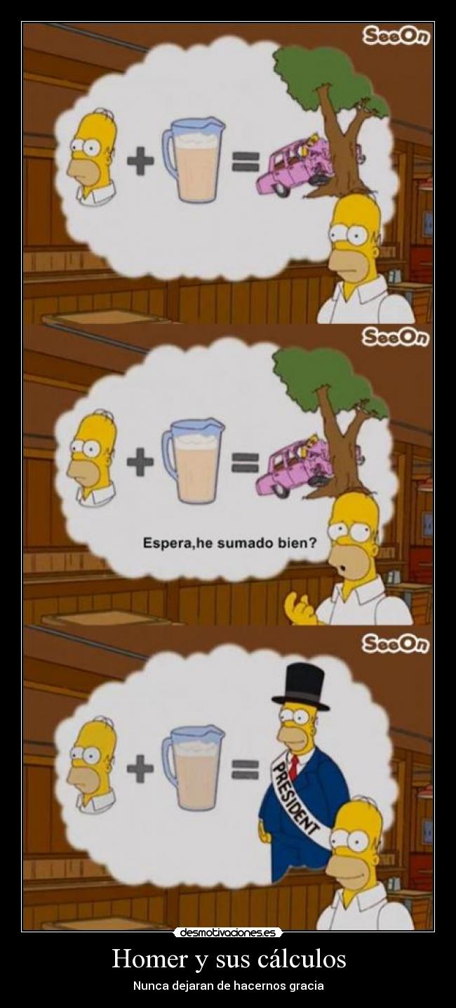 Homer y sus cálculos - 