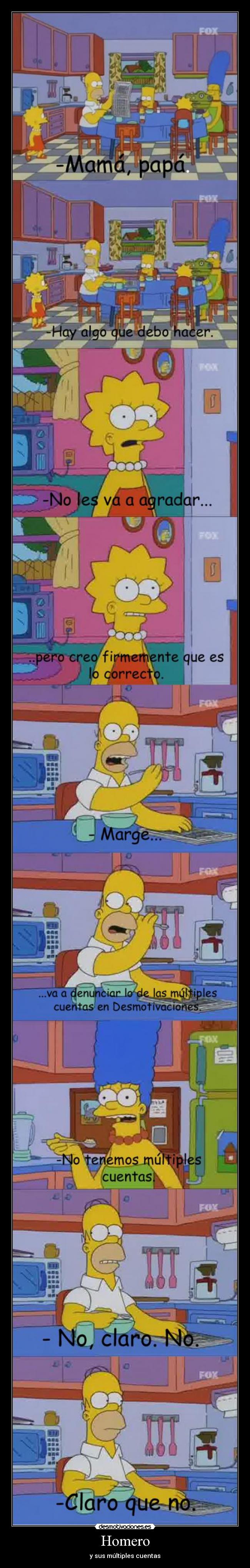 Homero - y sus múltiples cuentas