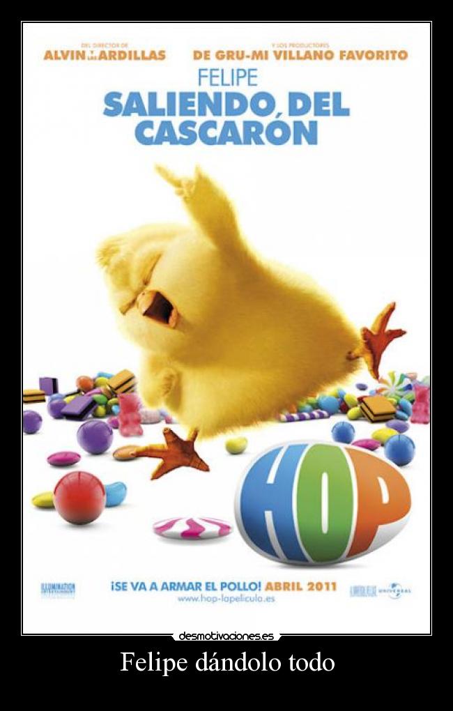 Felipe dándolo todo -