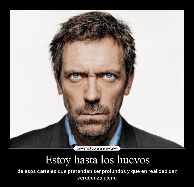 Estoy hasta los huevos -