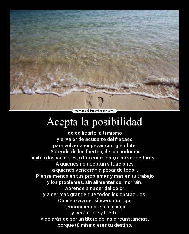 Acepta la posibilidad -