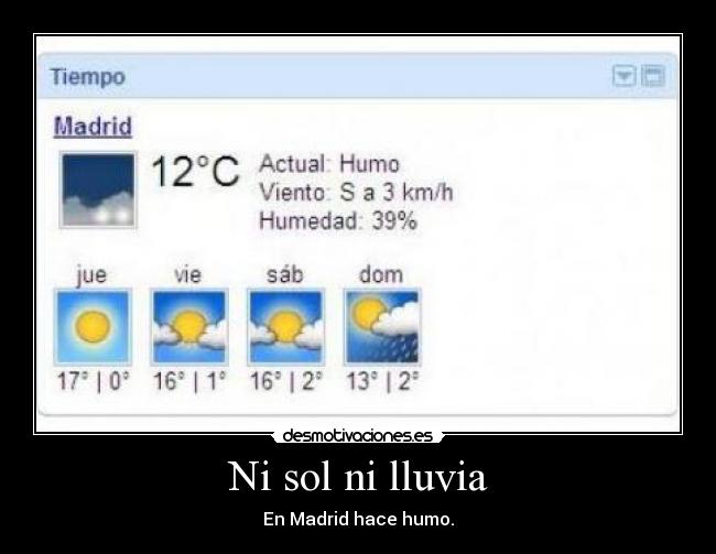 Ni sol ni lluvia -