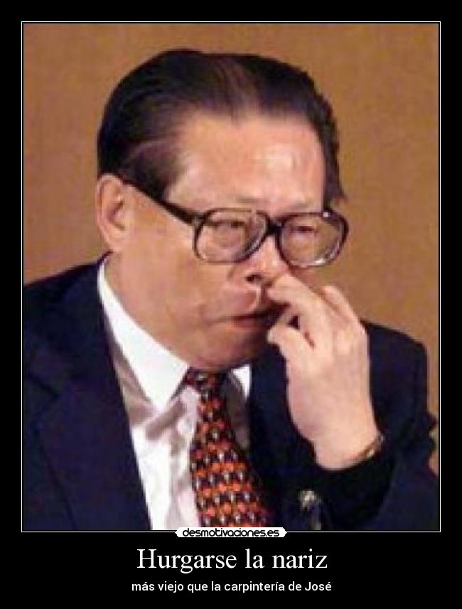 Hurgarse la nariz - más viejo que la carpintería de José