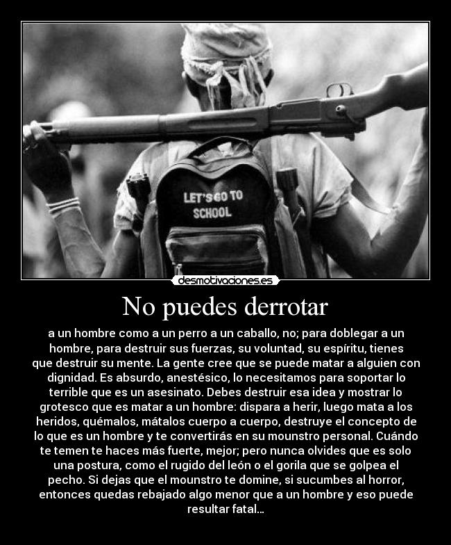 No puedes derrotar - 