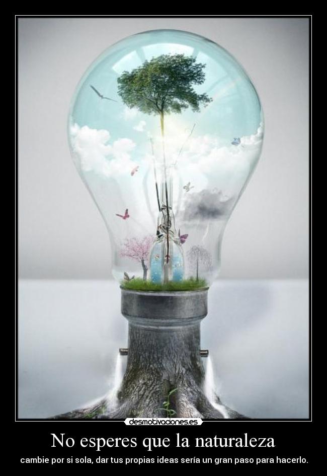 No esperes que la naturaleza - 