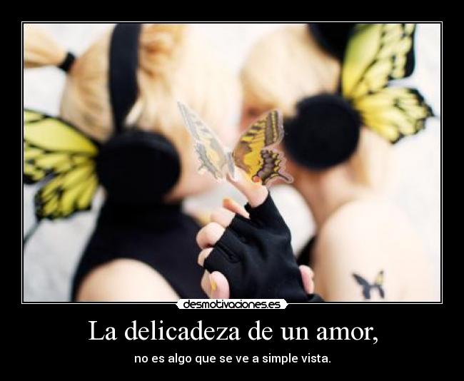 La delicadeza de un amor, - 