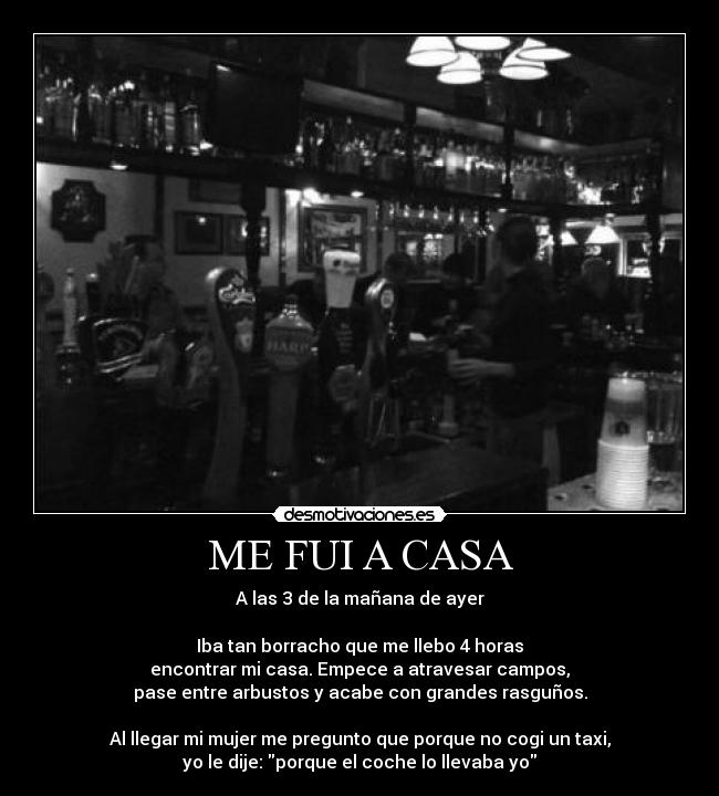 carteles casa casa coche taxi mujer desmotivaciones