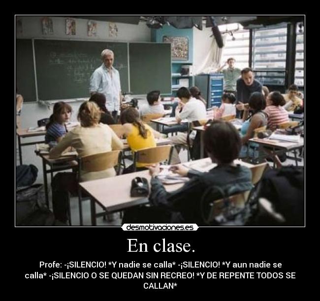En clase. -