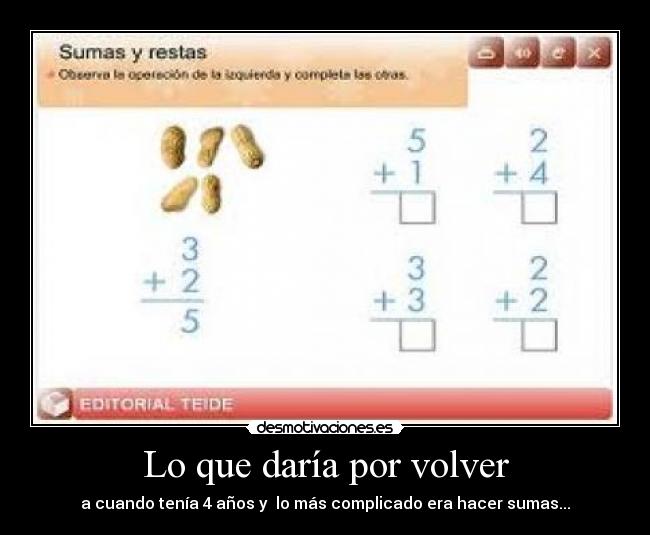 Lo que daría por volver -