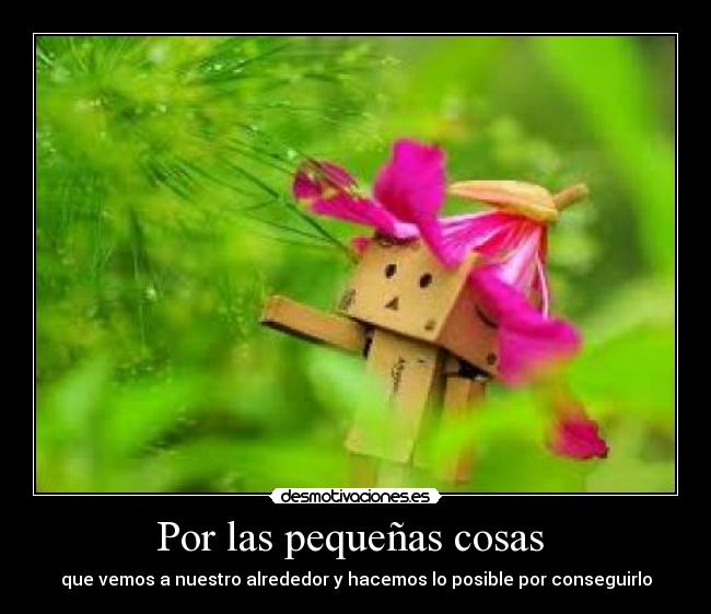 Por las pequeñas cosas -