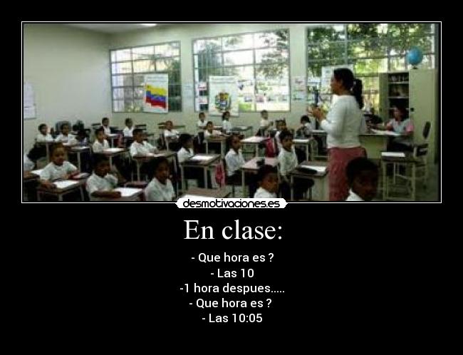 En clase: -