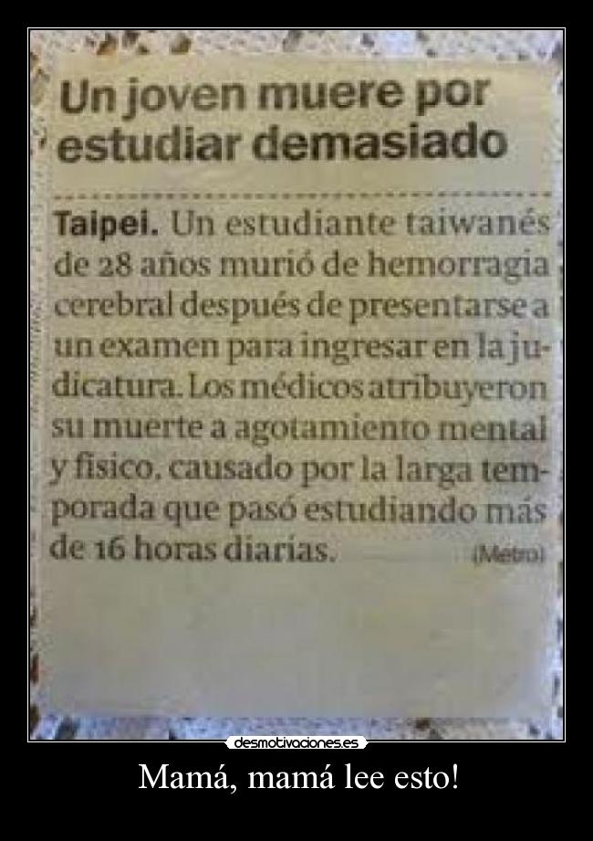 Mamá, mamá lee esto! -