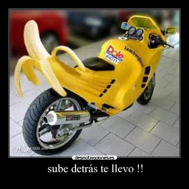 sube detrás te llevo !! -
