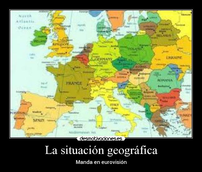 La situación geográfica - Manda en eurovisión