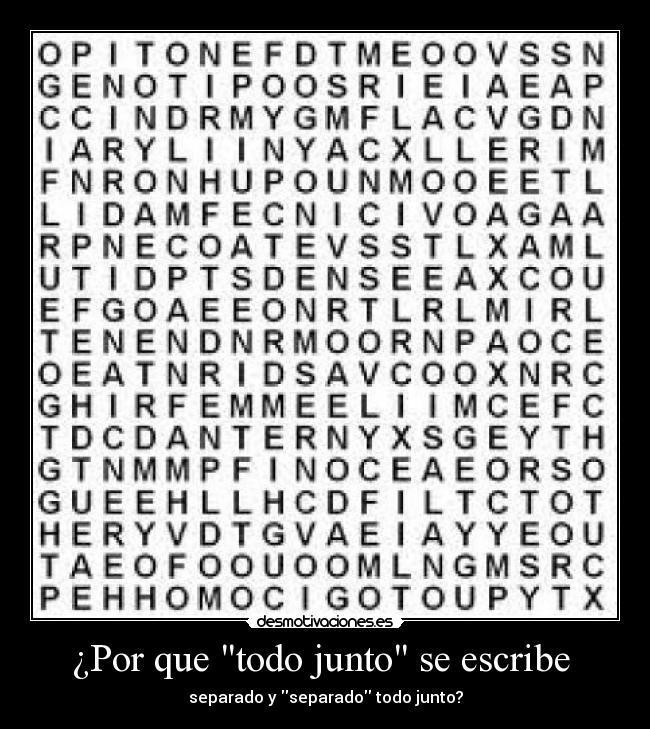 ¿Por que todo junto se escribe -
