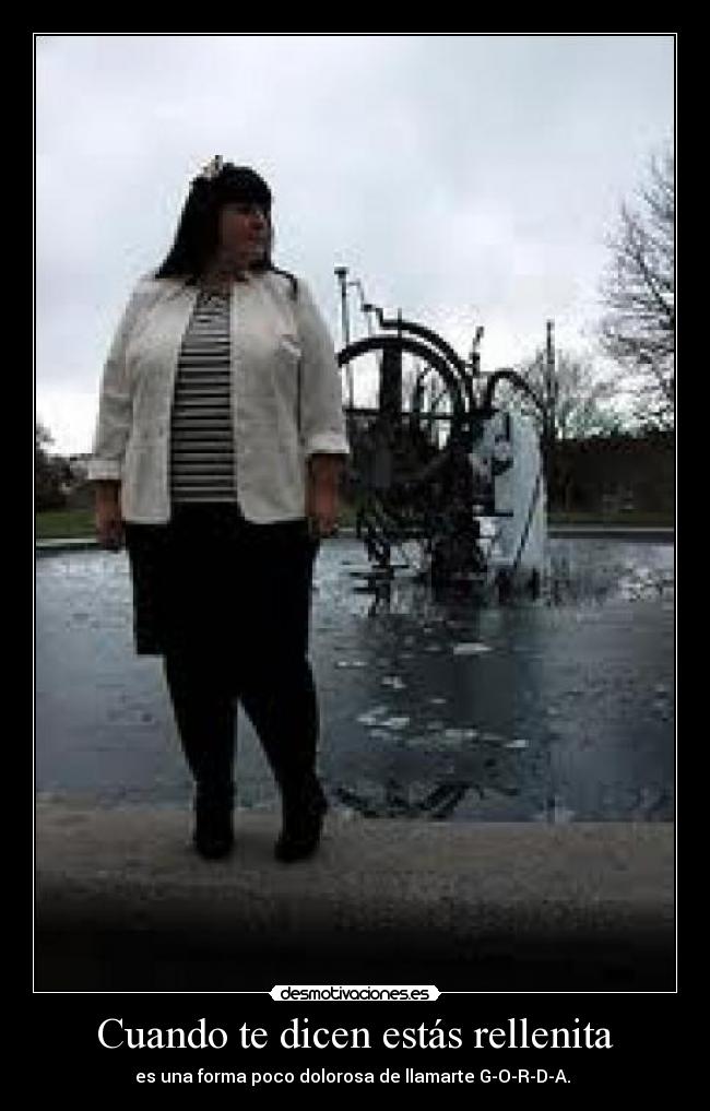 Cuando te dicen estás rellenita - es una forma poco dolorosa de llamarte G-O-R-D-A.