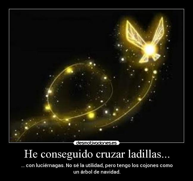 He conseguido cruzar ladillas... -