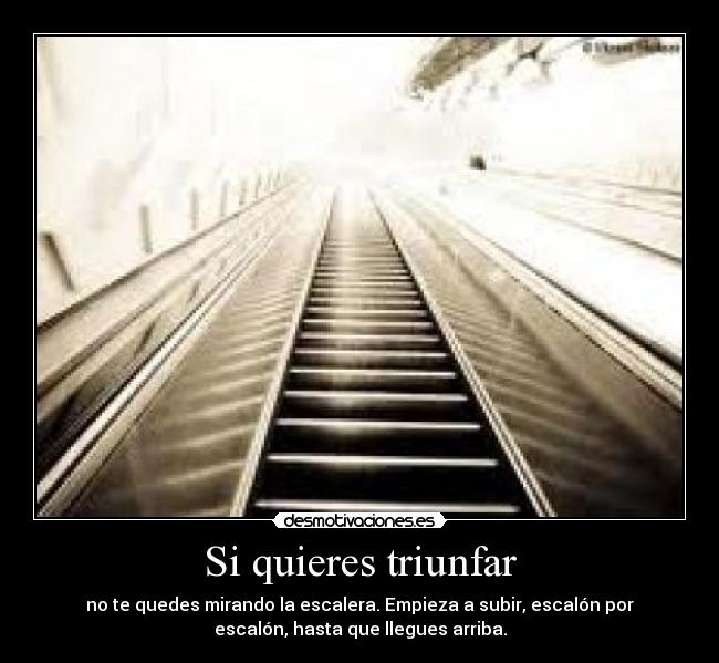 Si quieres triunfar -