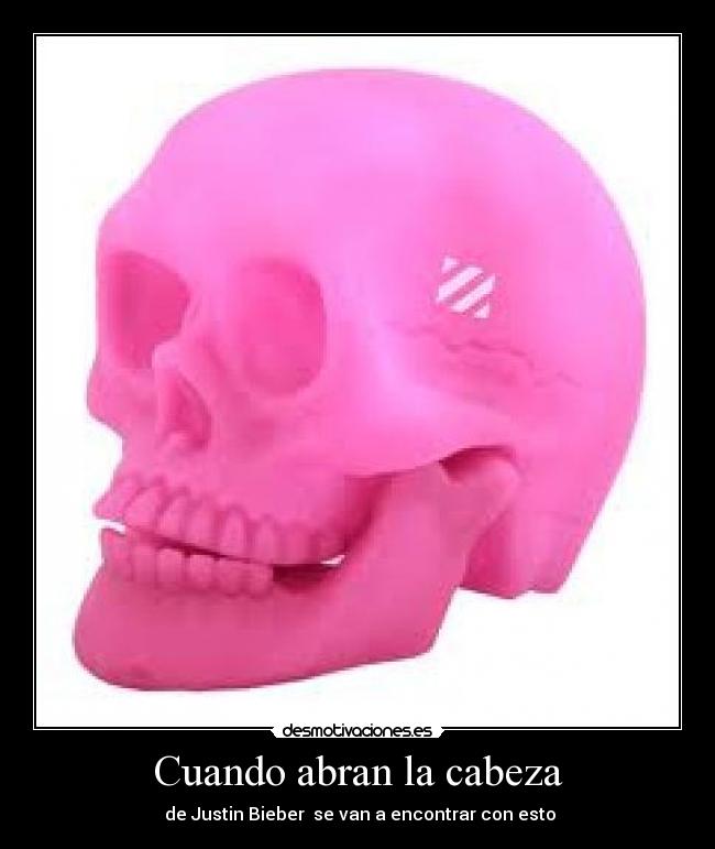 Cuando abran la cabeza - de Justin Bieber se van a encontrar con esto
