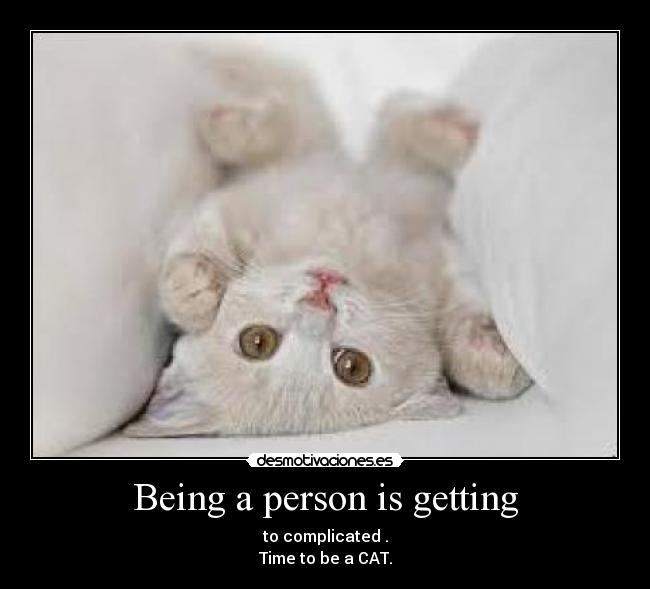 Being a person is getting - 