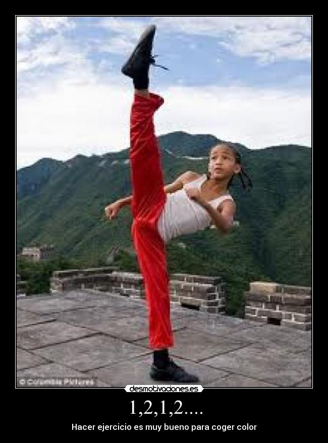 1,2,1,2.... - Hacer ejercicio es muy bueno para coger color