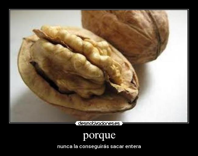 porque - nunca la conseguirás sacar entera